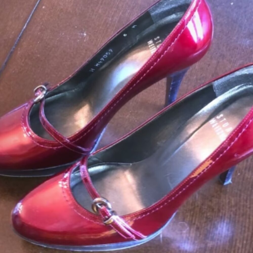 Stuart Weitzman Red High Heels Size 6 M - image 4